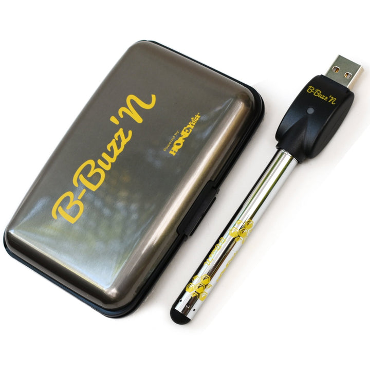 B-Buzz’n Wallet 510 Vape Cart Pen Battery  B-Buzz'n Silver  