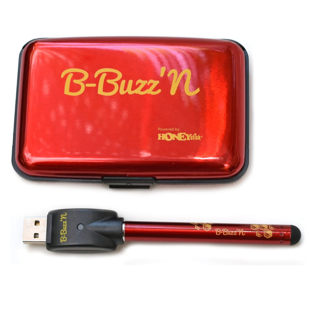 B-Buzz’n Wallet 510 Vape Cart Pen Battery  B-Buzz'n Red  