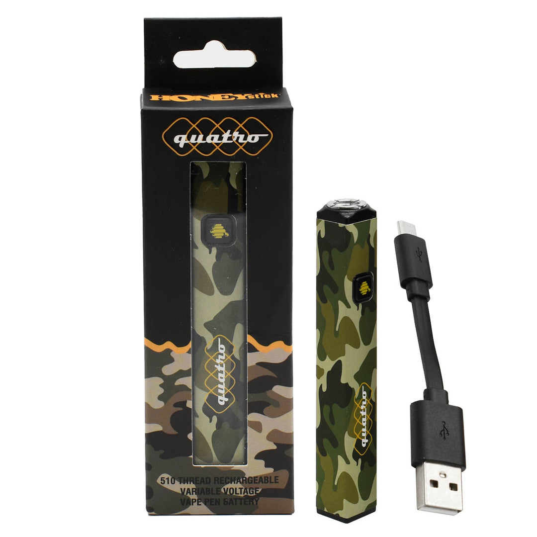 Honeystick Quatro - Square 510 Thread Battery Vape Pen Vape Batt Honeystick Quatro - Square 510 Thread Battery Vape Pen Vape Batt