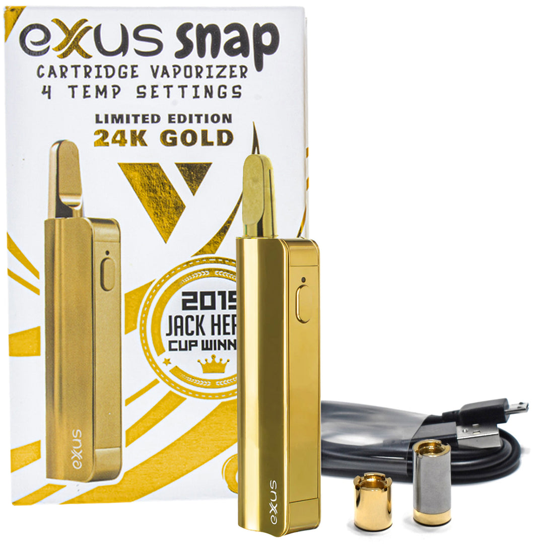 Exxus Snap VV Limited Edition Oil Vape Cart Battery Starter Kit  Exxus 24K Gold  