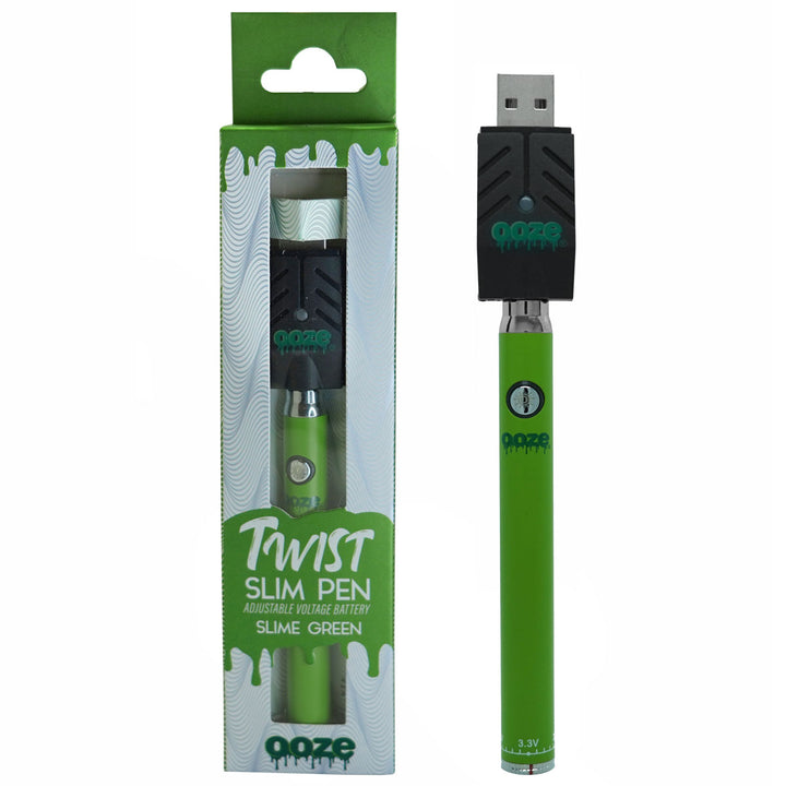 Ooze Slim Twist Variable Voltage Vape Pen Battery  Ooze Slime Green  