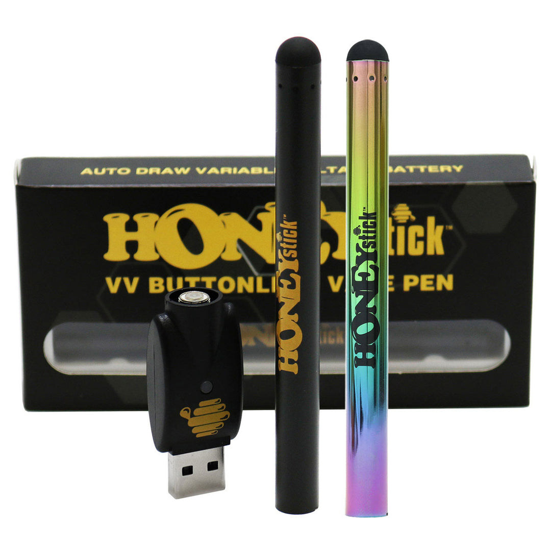 Honeystick buttonless vape pen battery in 2 color options