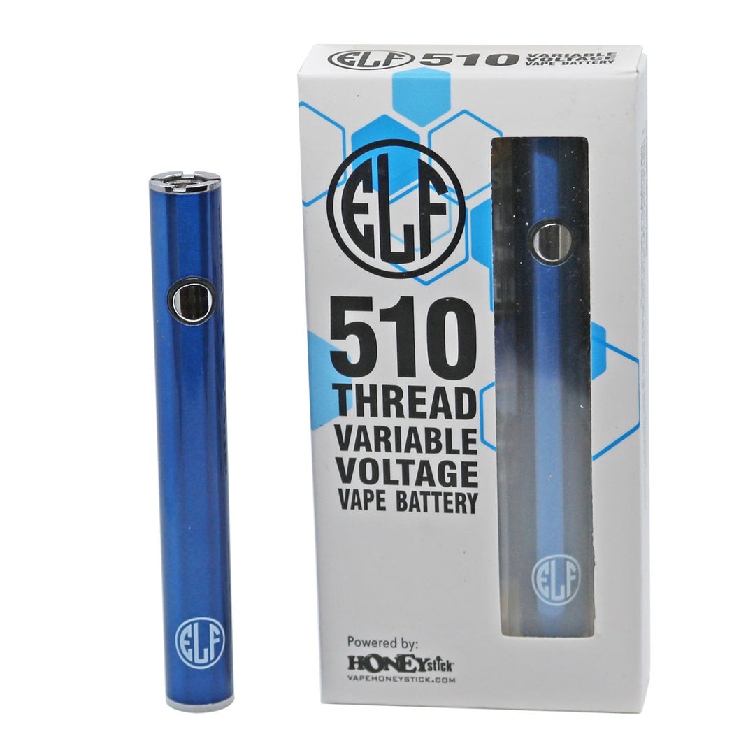 Honeystick ELF 510 Thread Vape Cart Pen Battery  Honeystick BLUE  