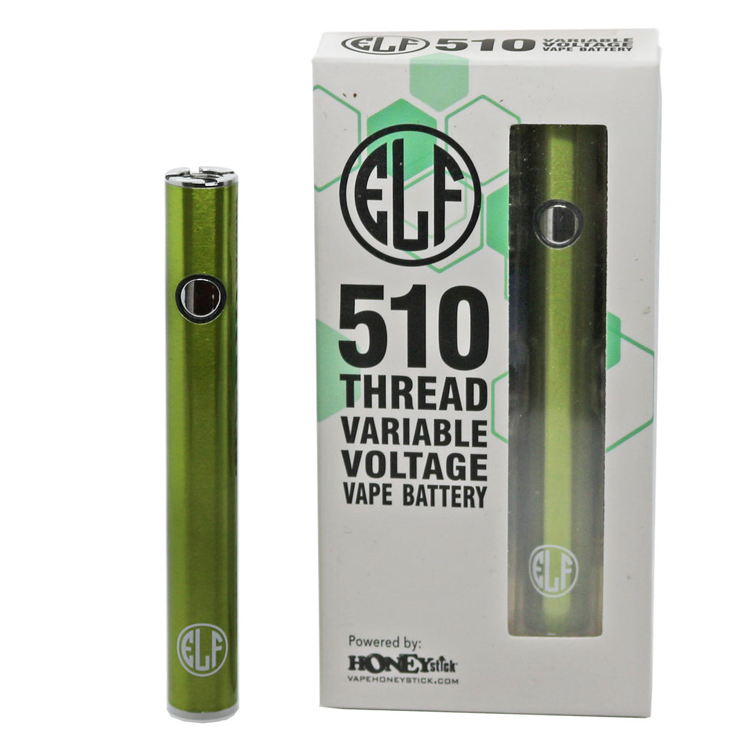 Honeystick ELF 510 Thread Vape Cart Pen Battery  Honeystick GREEN  