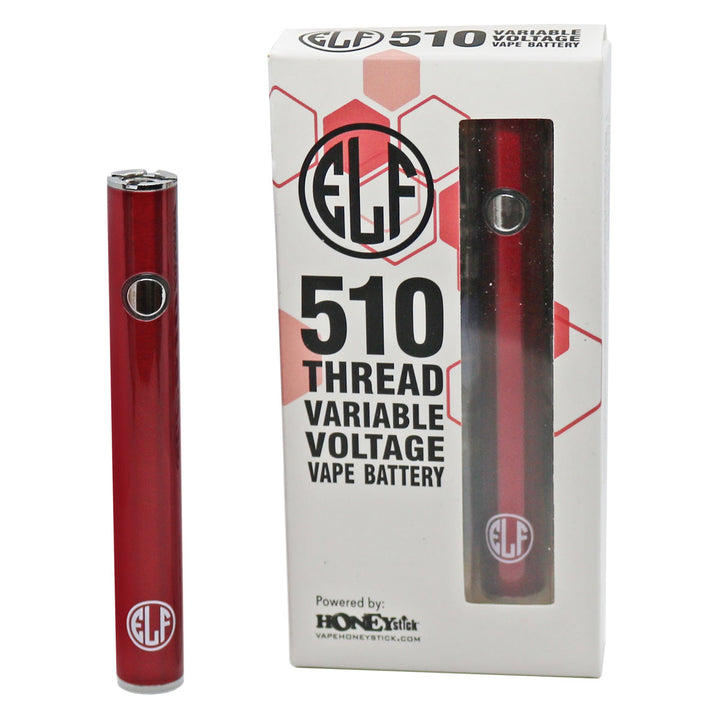Honeystick ELF 510 Thread Vape Cart Pen Battery  Honeystick RED  