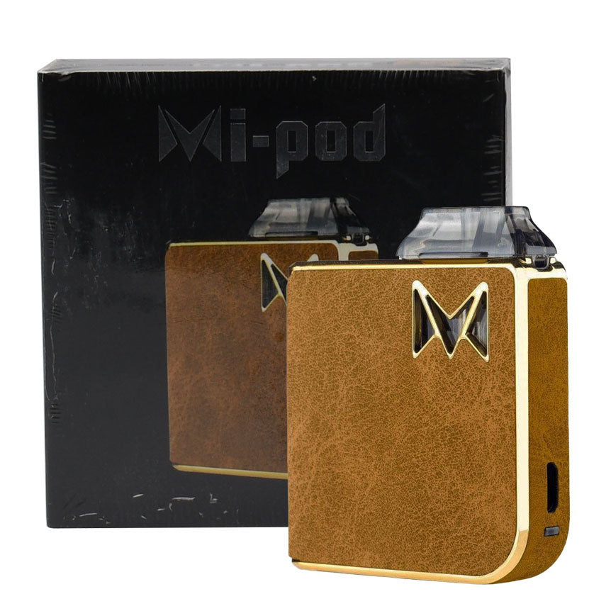 Smoking Vapor Mi-Pod Portable Pod Vape for E-juice  Mi-One Brands Limited Edition - Brown Suede  