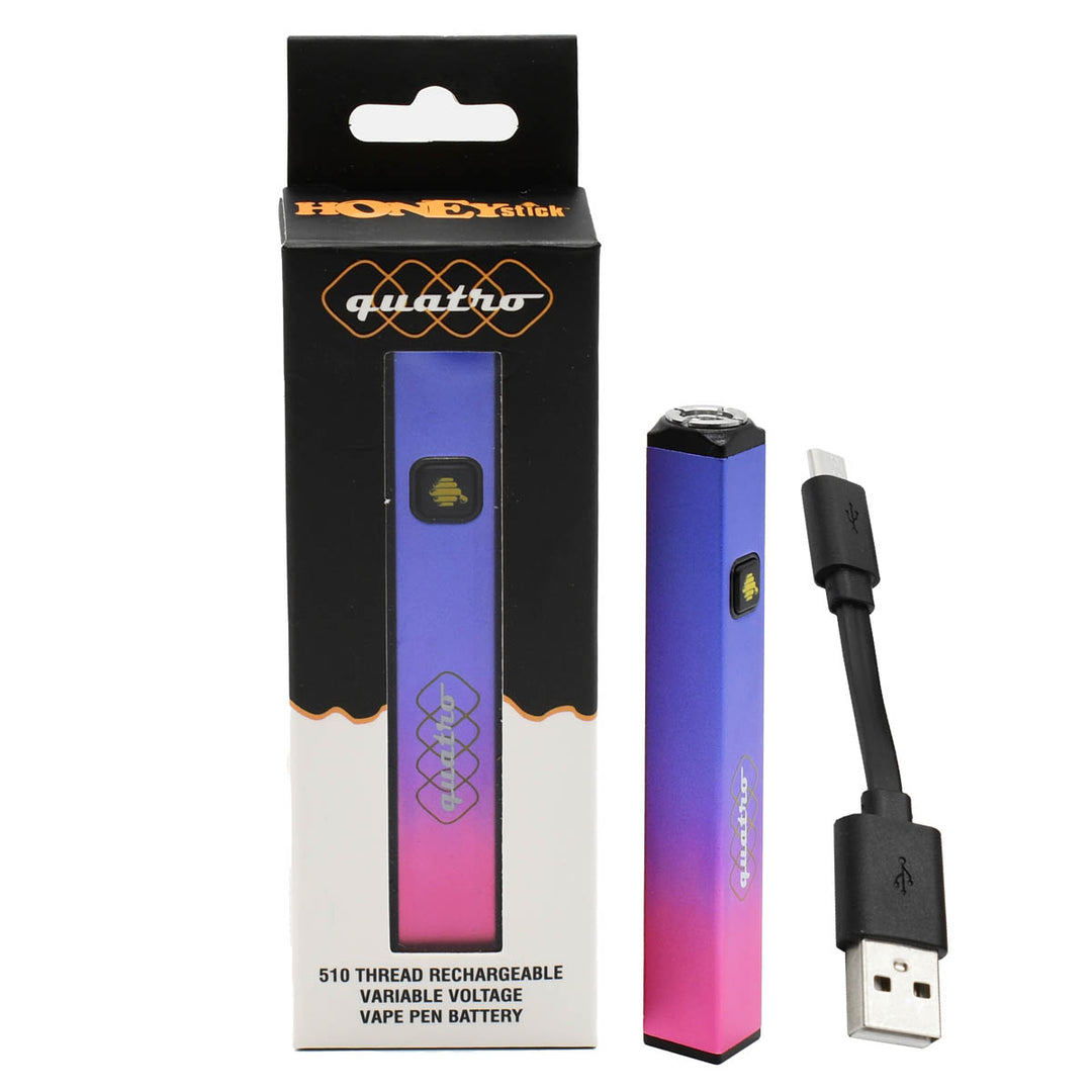 Honeystick Quatro - Square 510 Thread Battery Vape Pen Vape Batt Honeystick Quatro - Square 510 Thread Battery Vape Pen Vape Batt
