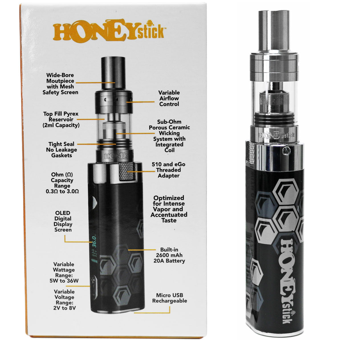 Rechargeable Vape Mod VAPMOD XTUBE Pro (510-Threaded Battery) Rechargeable Vape Mod VAPMOD XTUBE Pro (510-Threaded Battery)