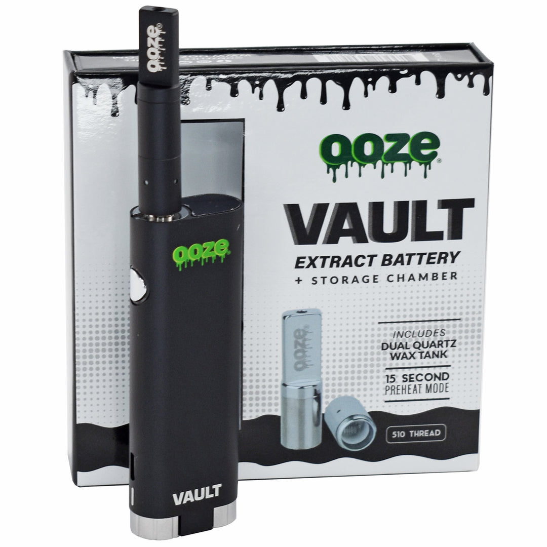 Ooze Vault 510 Thread Wax Cart Battery Starter Kit Wax Pen Ooze Panther Black  