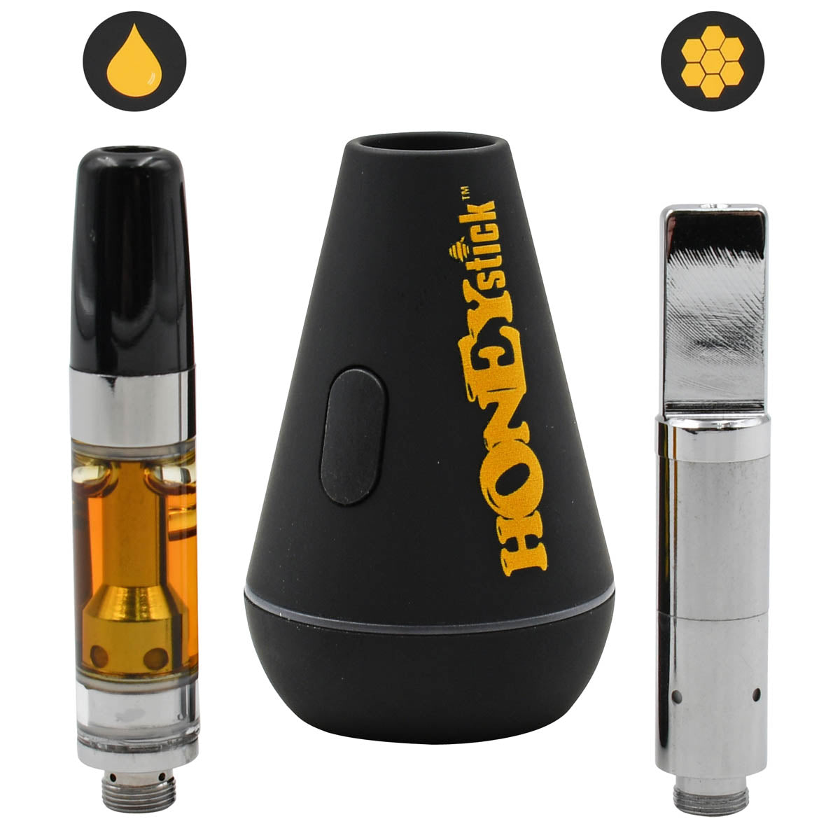 Honeystick Pyramid 510 Thread Vape Cart Battery – VapeBatt