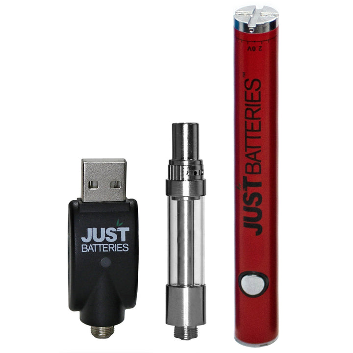 Just CBD Vape Pen Kit for Oils  JUST Batteries RED  