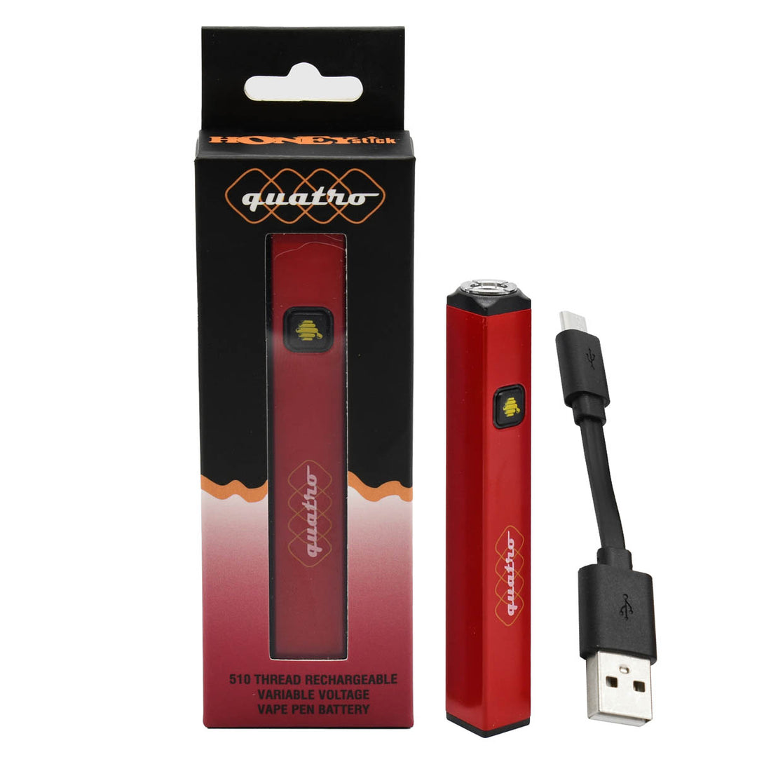 Honeystick Quatro Square 510 Thread Vape Cart Pen Battery – VapeBatt