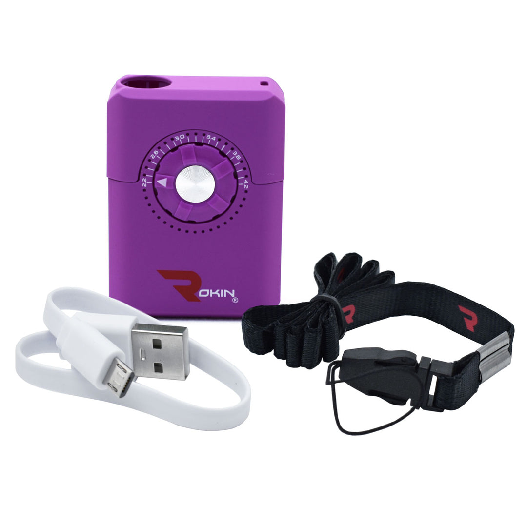 Rokin Dial - Screw-in 510 Thread Vape Cart Battery Cartridge Battery Rokin Purple  