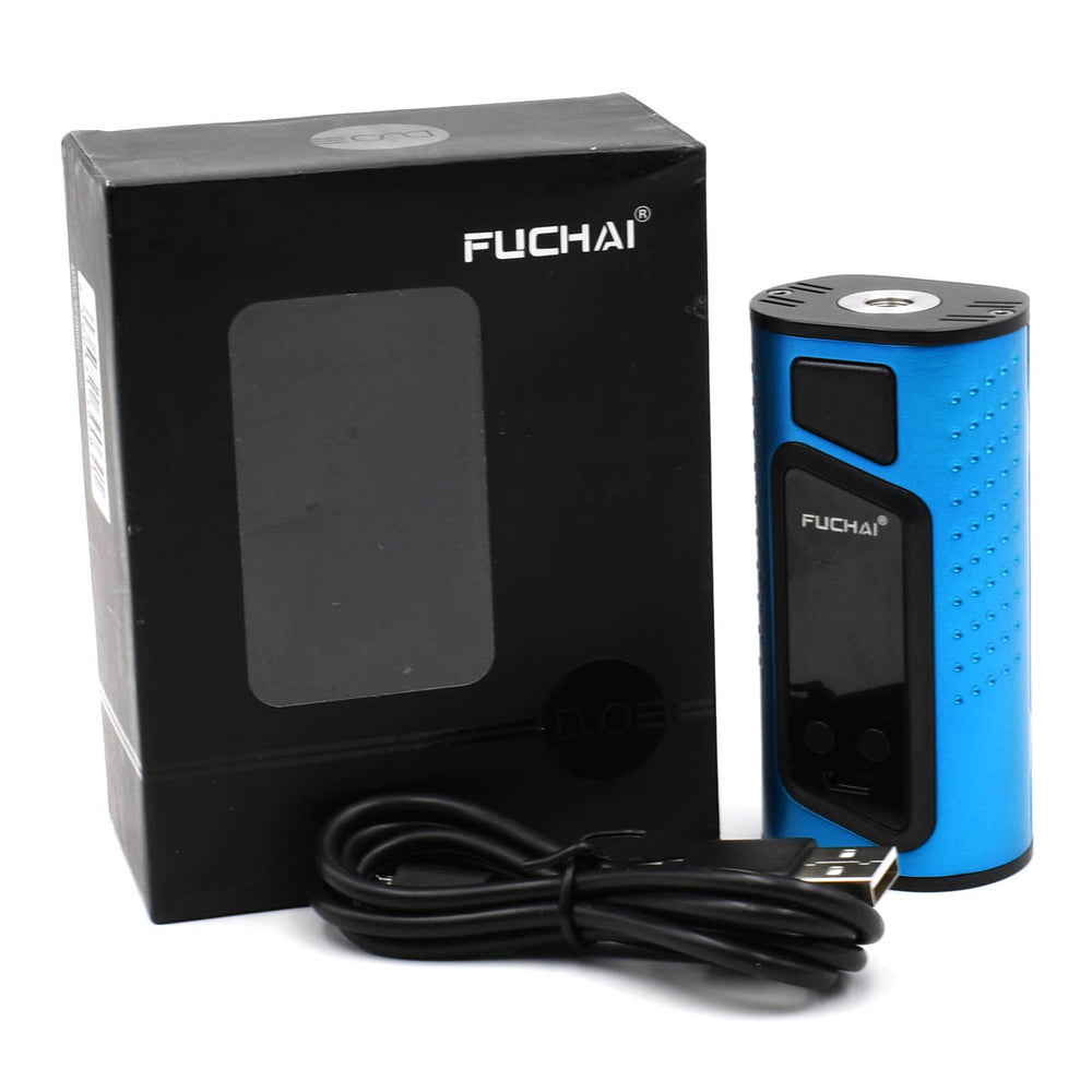 Sigelei Fuchai Duo 175W TC Box Mod Kit w/ USB charging cable in Blue Finish
