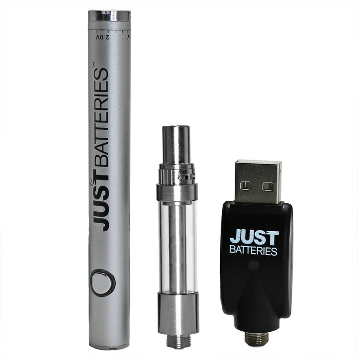Just CBD Vape Pen Kit for Oils  JUST Batteries SILVER  