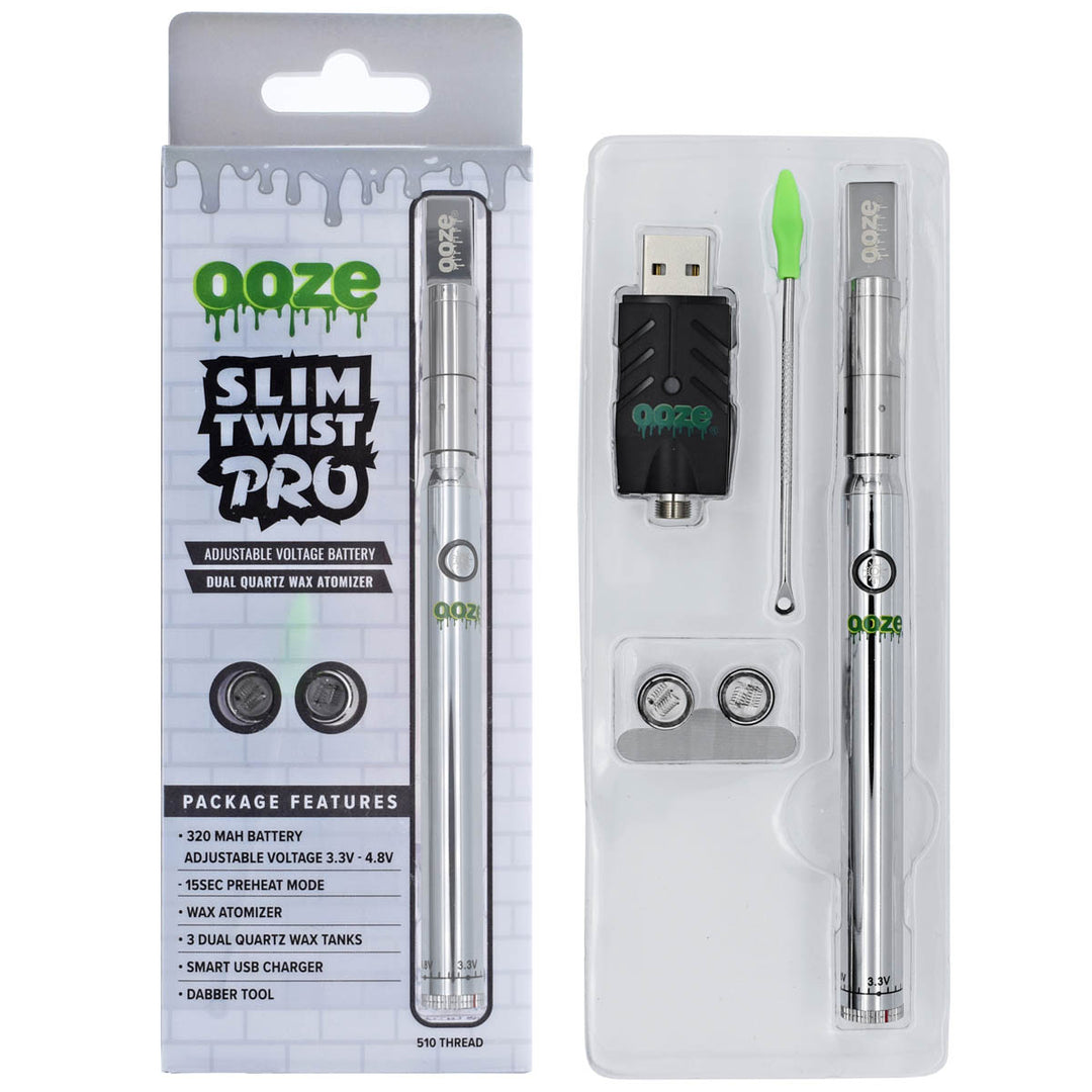 Ooze Slim Twist Pro Wax Pen Starter Kit Vape Batt Ooze Slim Twist Pro Wax Pen Starter Kit Vape Batt