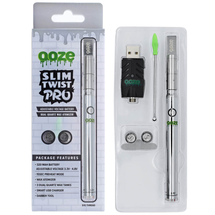 Ooze Slim Twist Pro Vape Cart Pen Starter Kit Wax Pen Ooze   