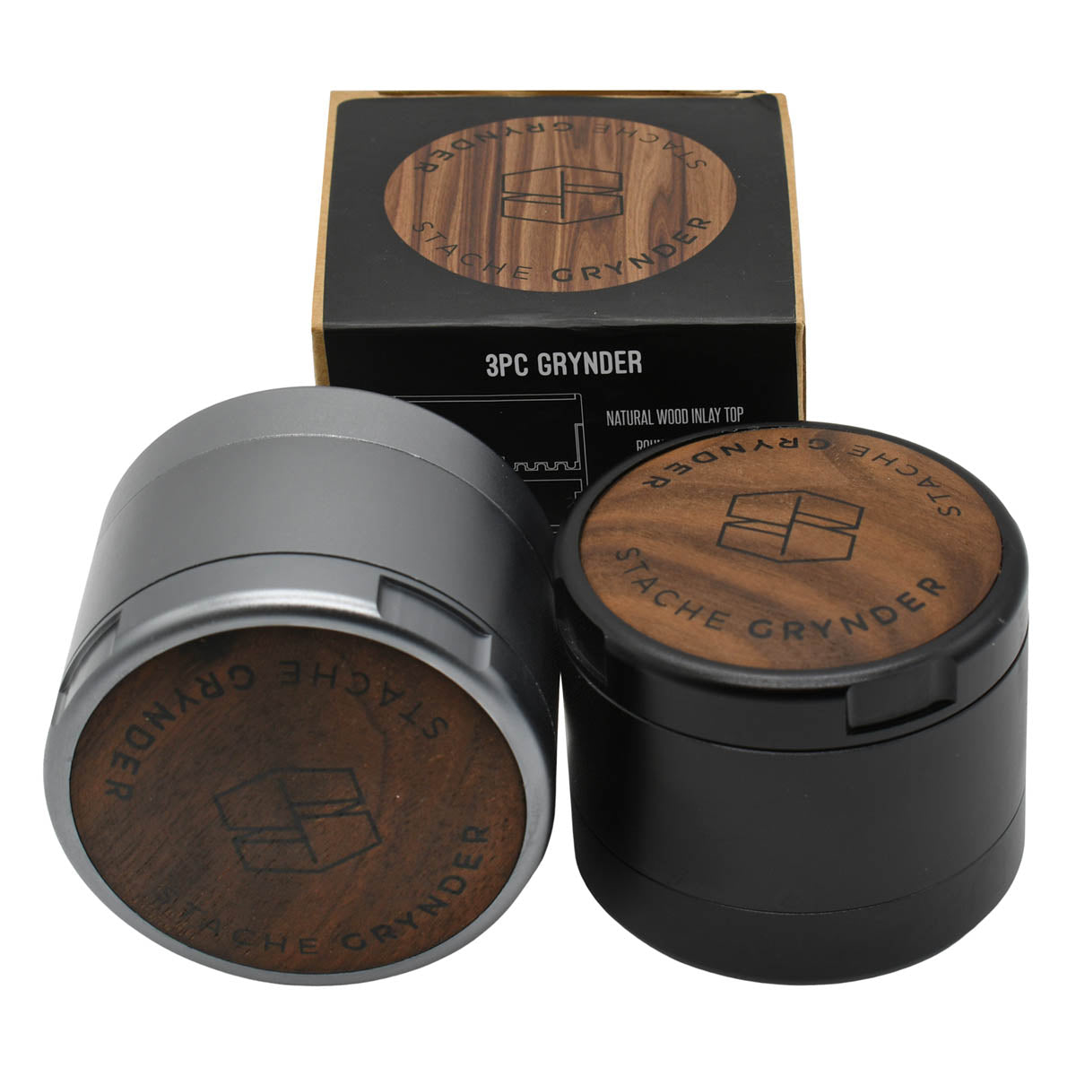 3PC Compact Herb Grinder by Stache Grynder – Vape Batt