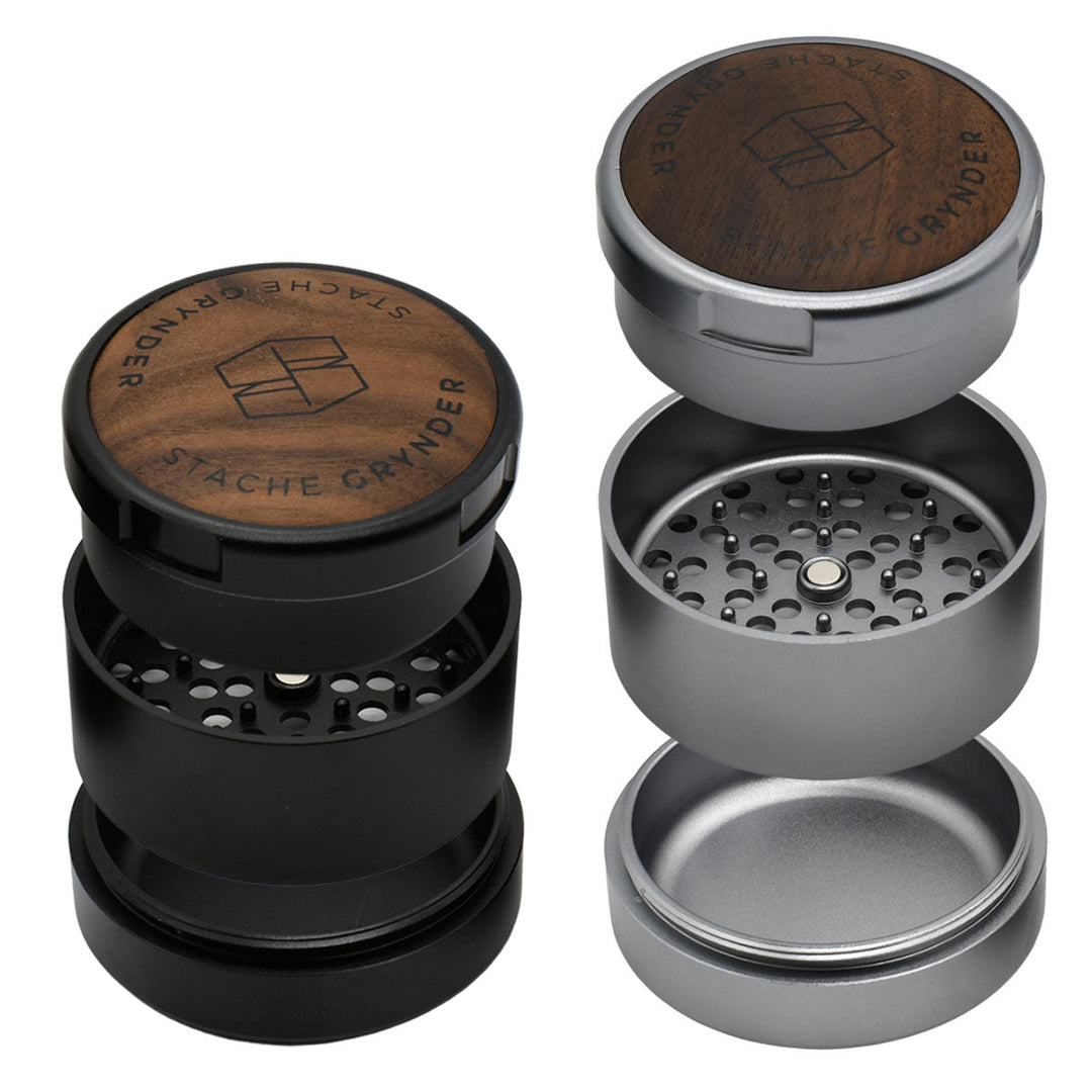 Stache Grynder - 3PC Dry Herb Grinder Herb Grinder Stache   