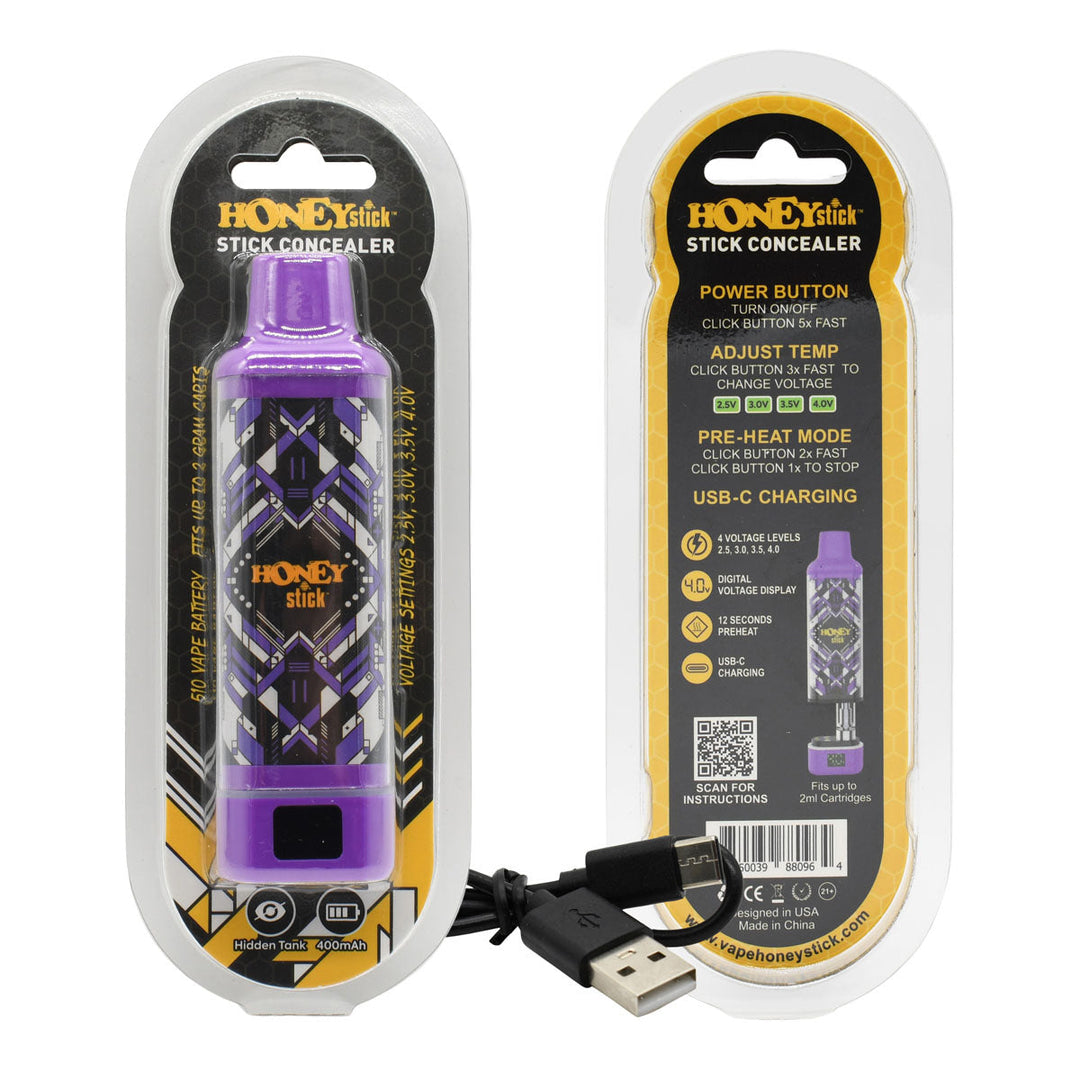 Honeystick Stick Concealer 510 Thread Vape Cart Battery – Vape Batt Honeystick Stick Concealer 510 Thread Vape Cart Battery – Vape Batt