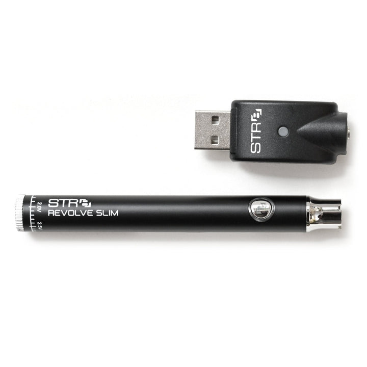 STR8 Revolve Slim 510 Pen Battery w- Variable Voltage  Vapebatt BLACK  