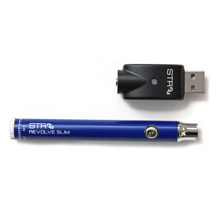 STR8 Revolve Slim 510 Pen Battery w- Variable Voltage  Vapebatt BLUE  