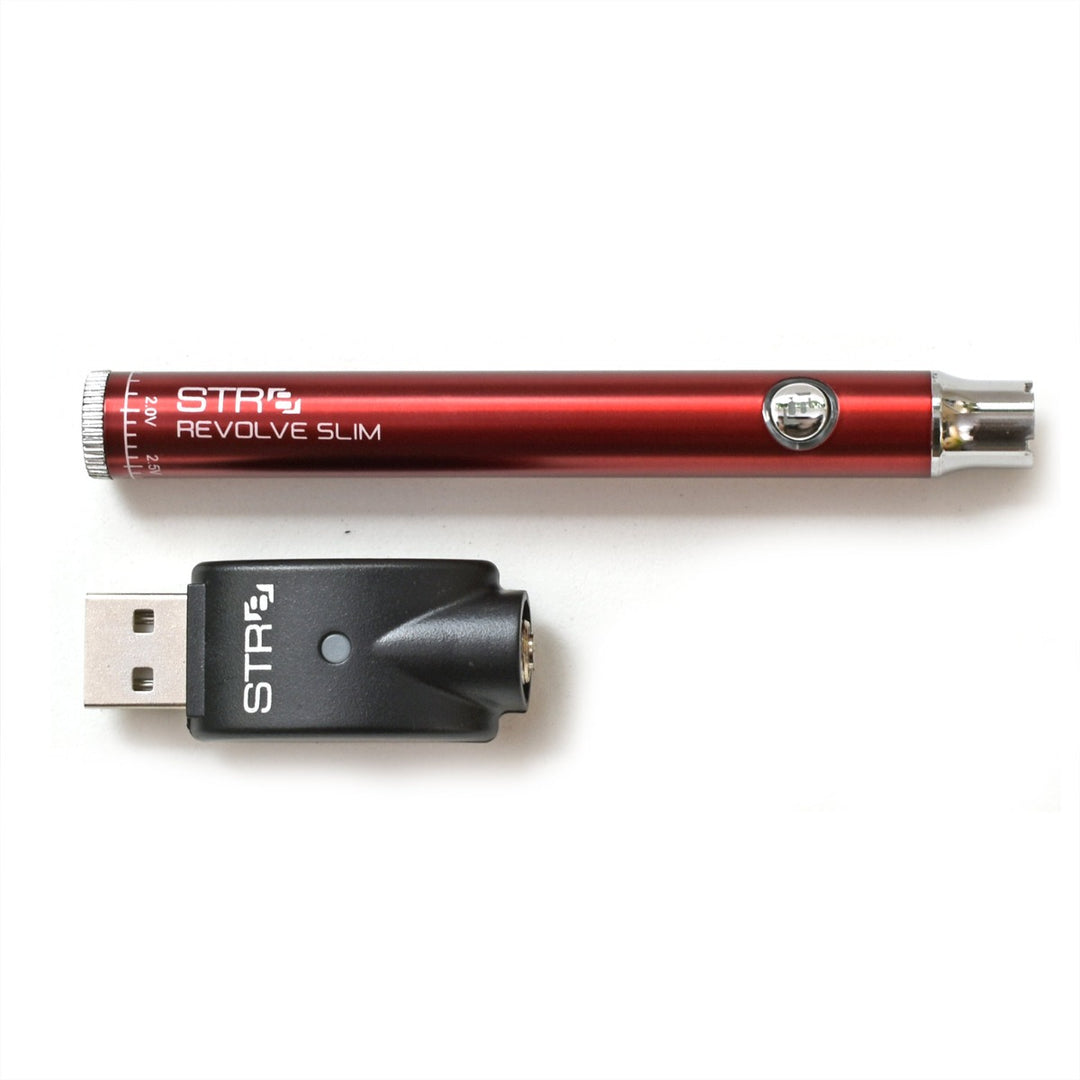STR8 Revolve Slim 510 Pen Battery w- Variable Voltage  Vapebatt RED  
