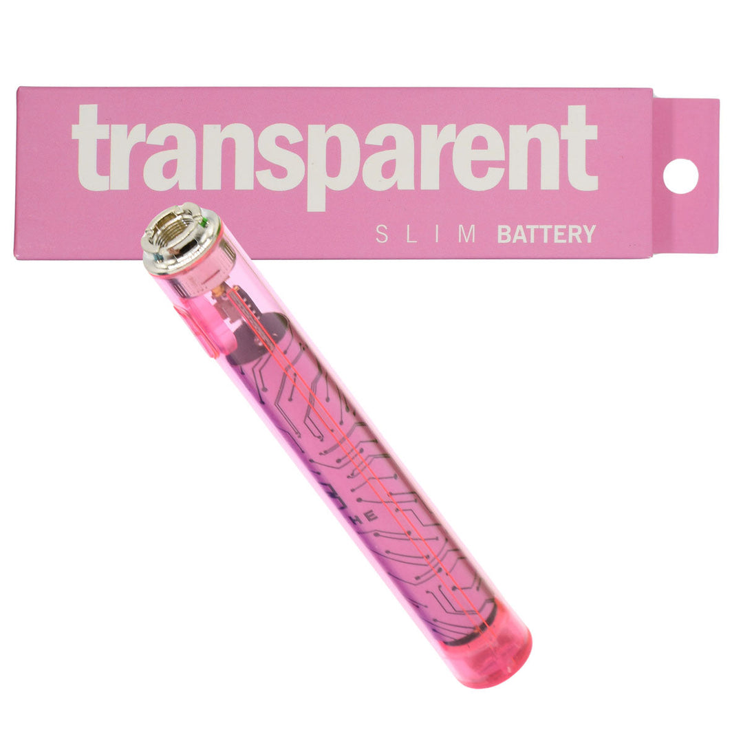 510 Thread Battery - Stache Transparent Slim Vape Batt 510 Thread Battery - Stache Transparent Slim Vape Batt
