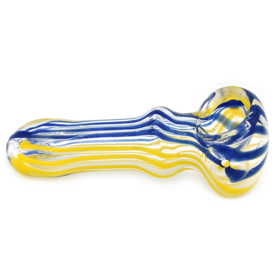 Small Glass Spoon Pipe - Electric Lines Glass Pipes Vapebatt   