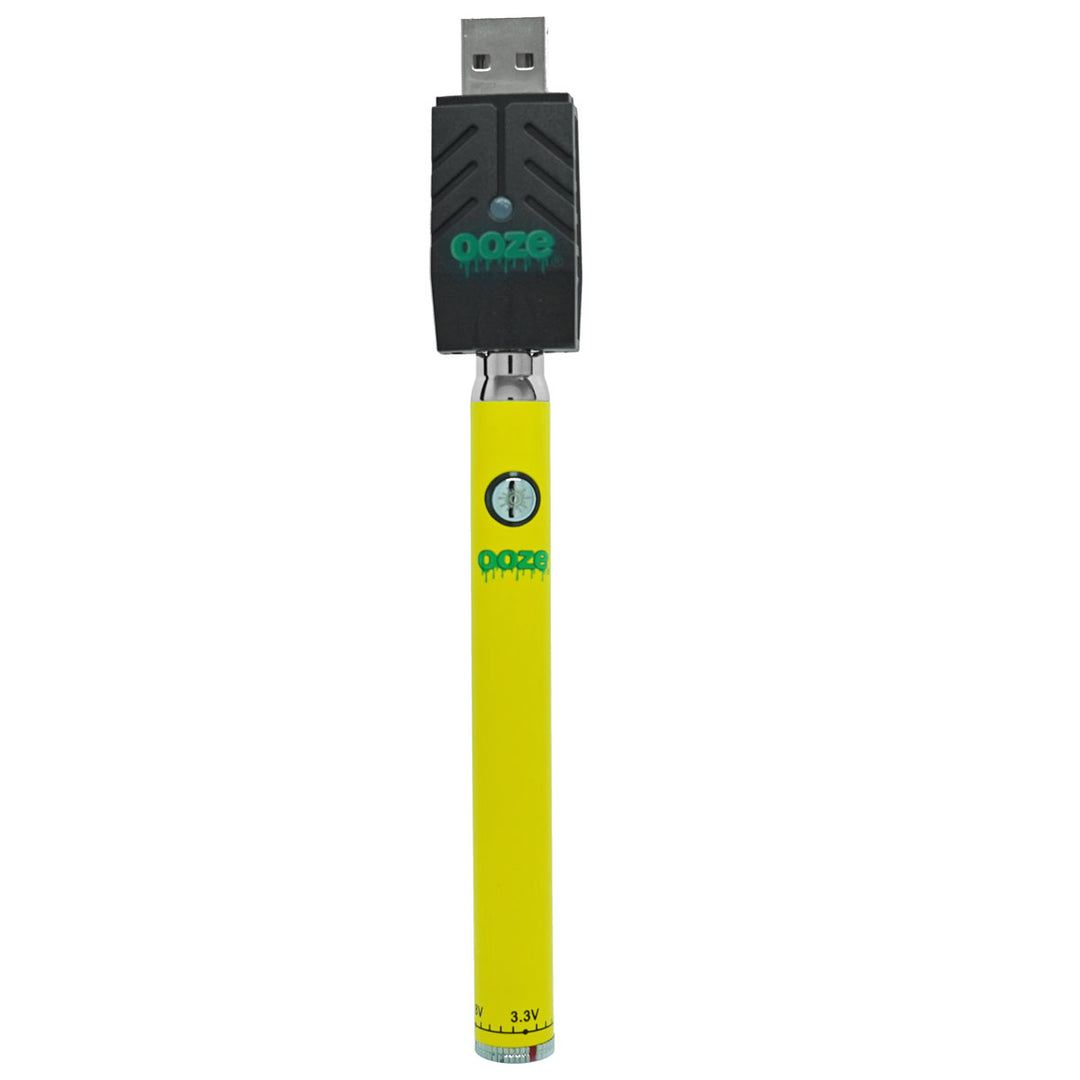 Ooze Slim Twist Variable Voltage Vape Pen Battery  Ooze Mellow Yellow  
