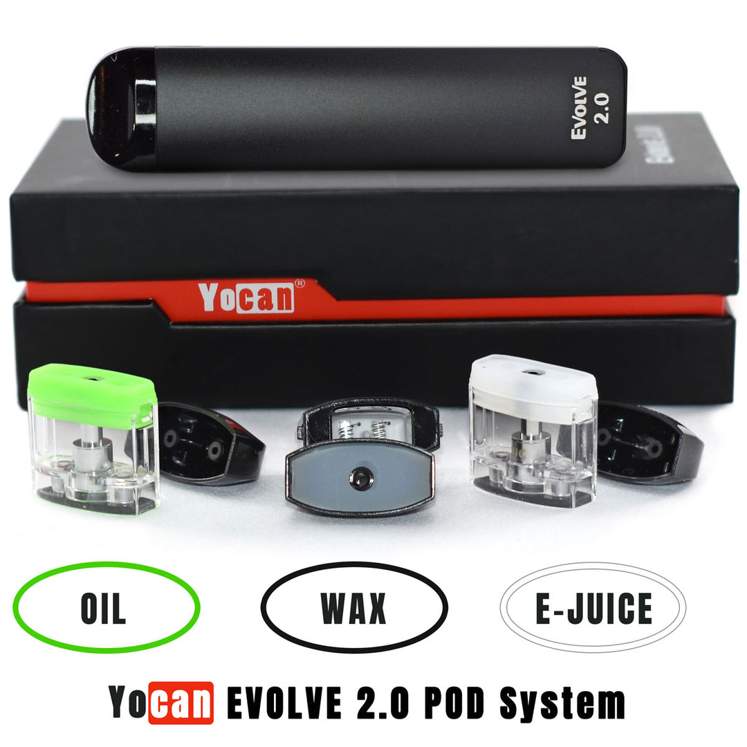 Yocan Evolve 2.0 POD System for Wax Ejuice & Oil Vape Batt Yocan Evolve 2.0 POD System for Wax Ejuice & Oil Vape Batt